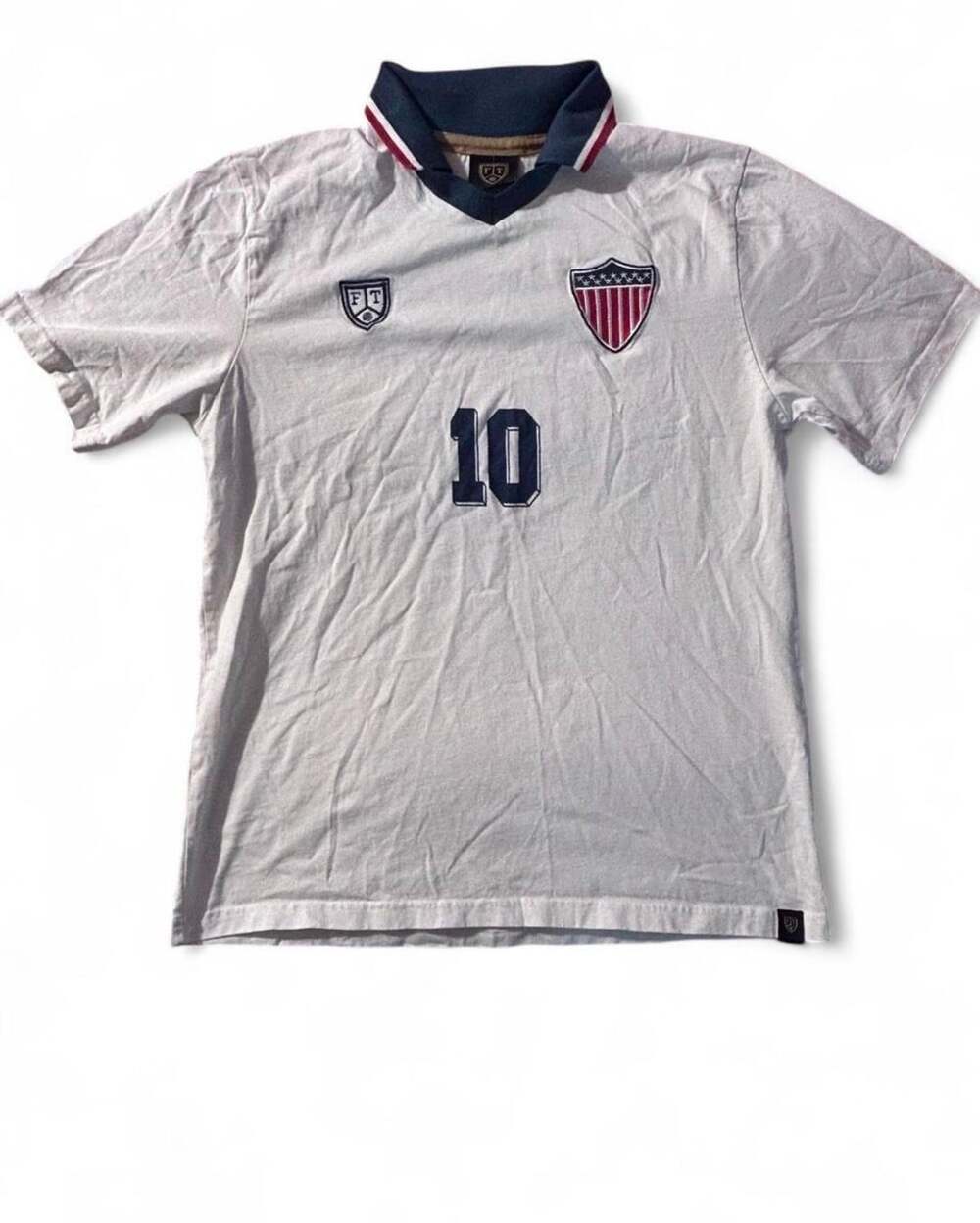 Made Mobb Team Usa Jersey Size L White Soccer Football 10